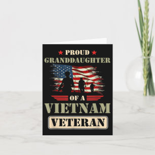 Stolze Enkelin eines Vietnam-Veteranen-Mahnmals Karte