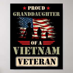 Stolze Enkelin eines Vietnam-Veteranen-Mahnmals Poster