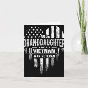 Stolze Enkelin Vietnamkriegsveteran Großvater Gr Karte