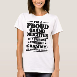 Stolze Enkelin von A fantastisches Grammy T-Shirt