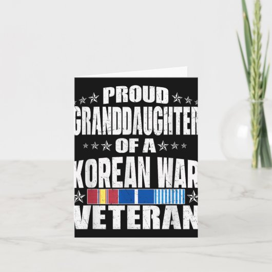 Stolze Enkeltochter eines Veteranen aus dem Koreak Karte (Vorderseite)
