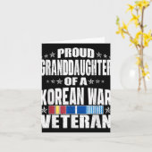 Stolze Enkeltochter eines Veteranen aus dem Koreak Karte (Gelbe Blume)