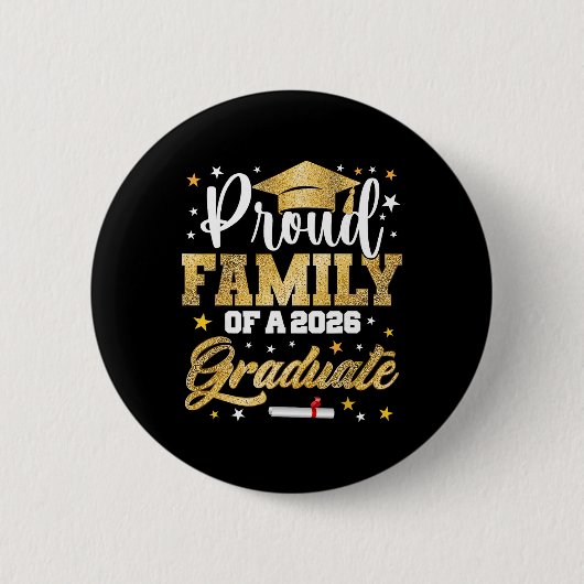 Stolze Familie des Absolventen 2026 der Awesome Fa Button (Vorderseite)