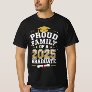 Stolze Familie eines Abschlusses mit 2025 Abschlus T-Shirt