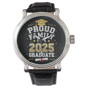 Stolze Familie eines Absolventen von 2025 Abschlus Armbanduhr