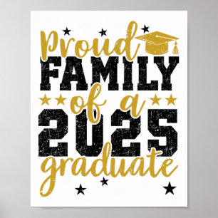 Stolze Familie mit 2025 Graduat für Graduati Poster