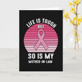 Stolze Familienbrustkrebserin Kriegerin Schwiegerm Karte (Gelbe Blume)