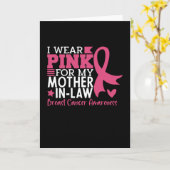 Stolze Familienbrustkrebserin Kriegerin Schwiegerm Karte (Gelbe Blume)