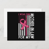 Stolze Familienbrustkrebserin Kriegerin Schwiegerm Postkarte (Vorne/Hinten)