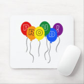 Stolze Farbballons für LGBTQ - weiß Mousepad (Mit Mouse)