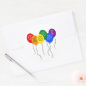 Stolze Farbblasen für LGBTQ Runder Aufkleber (Umschlag)