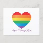 Stolze Farben Herz Postkarte (Vorderseite)