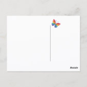 Stolze Farben Herz Postkarte (Rückseite)