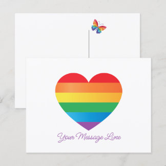 Stolze Farben Herz Postkarte