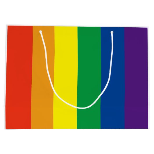 Stolze Farben Regenbogengeschenk Tasche Große Geschenktüte (Rückseite)