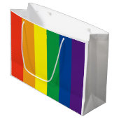 Stolze Farben Regenbogengeschenk Tasche Große Geschenktüte (Vorderseite Schrägansicht)