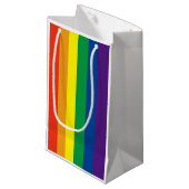 Stolze Farben Regenbogengeschenk Tasche Kleine Geschenktüte (Vorderseite Schrägansicht)