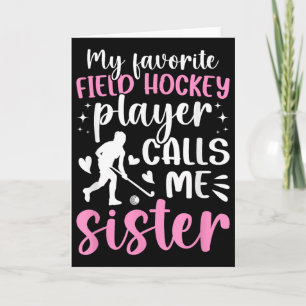 Stolze Field-Hockey-Schwester eines Field-Hockey-S Karte