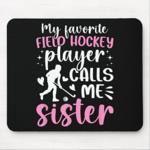 Stolze Field-Hockey-Schwester eines Field-Hockey-S Mousepad