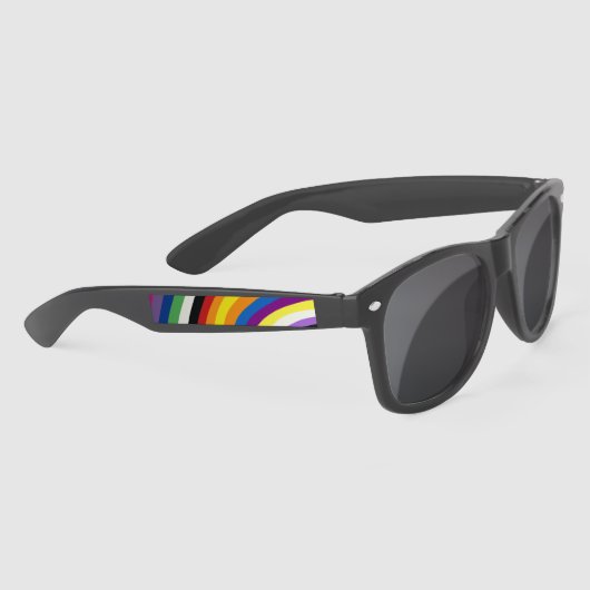 Stolze Flag Farbenfrohe Streifen Muster Sonnenbril (Rechts)