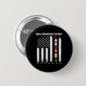 Stolze Flagge für den Irak Afghanistan Button (Vorne & Hinten)