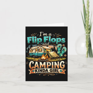 Stolze Flip Flops & Camping-Kumpel-Mädchen Outdoor Karte