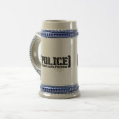Stolze Freundin - POLIZEI Tattered Bierglas (Vorderseite Links)