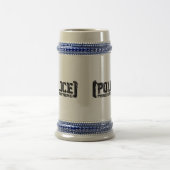 Stolze Freundin - POLIZEI Tattered Bierglas (Mittel)