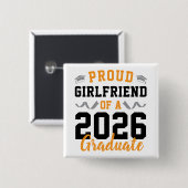 Stolze Freundin von einer Abschlussfeier 2026 Cust Button (Vorne & Hinten)