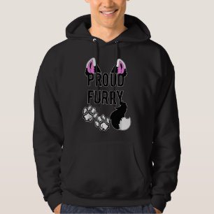 Stolze Furry Furries Schwanz Ohren Cosplay Fursona Hoodie