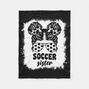 Stolze Fußball-Schwester für Byby Mädchen Kinder M Fleecedecke