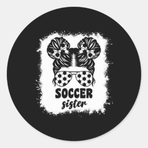 Stolze Fußball-Schwester für von Mädchen Kinder Un Runder Aufkleber