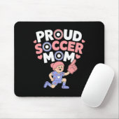 Stolze Fußballmutter Fröhlicher Fan-Support für Mü Mousepad (Mit Mouse)