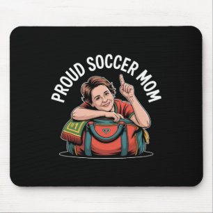 Stolze Fußballmutter Fröhlicher Fan-Support für Mü Mousepad