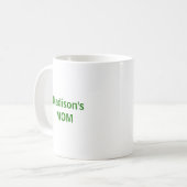 stolze Fußballmutter in Grün Kaffeetasse (Vorderseite Links)