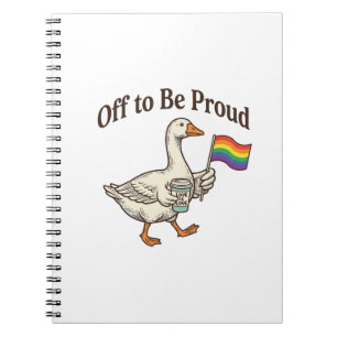 Stolze Gans Pride Parade Vintage-Shirt-Design_1 Notizblock