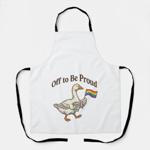 Stolze Gans Pride Parade Vintage-Shirt-Design_1 Schürze