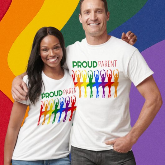 Stolze Gay Pride Rainbow Ballet Silhouetten T-Shirt