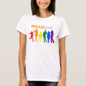 Stolze Gay Pride Silhouetten T-Shirt (Vorderseite)