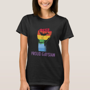 stolze Gaysian-LGBTQ-Person mit schwuler und asiat T-Shirt