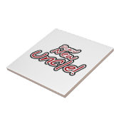 Stolze Geschenke für neue Onkel, Rot und Schwarz Fliese (Seite)