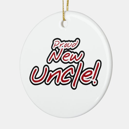 Stolze Geschenke für neue Onkel, Rot und Schwarz Keramik Ornament (Links)