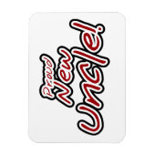Stolze Geschenke für neue Onkel, Rot und Schwarz Magnet (Vertikal)