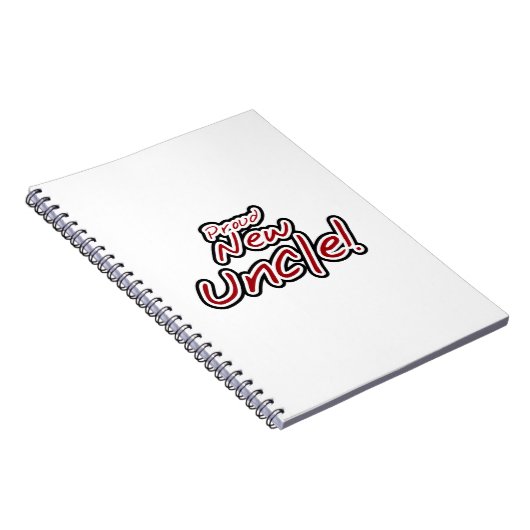 Stolze Geschenke für neue Onkel, Rot und Schwarz Notizblock (Rechte Seite)