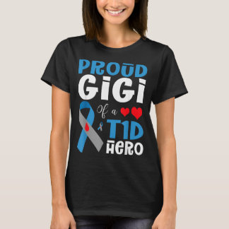 Stolze Gigi eines T1d-Helden Typ-1-Diabetes-Bewuss T-Shirt