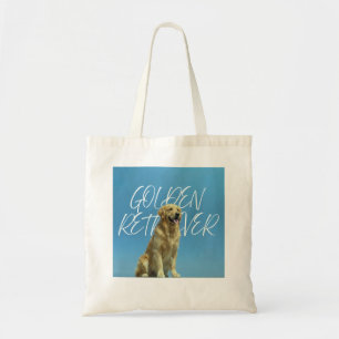 Stolze Golden Retriever-Mutter Retro Blau Himmel F Tragetasche