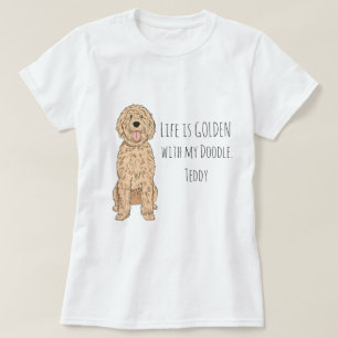 Stolze Goldendoodle-Mutter mit individuellem Namen T-Shirt