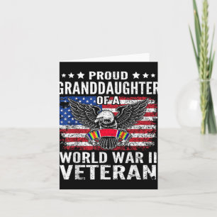 Stolze Grandtochter eines Wwii-Veteranen-Weltkrieg Karte