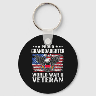 Stolze Grandtochter eines Wwii-Veteranen-Weltkrieg Schlüsselanhänger