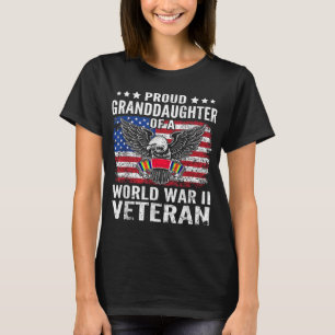 Stolze Grandtochter eines Wwii-Veteranen-Weltkrieg T-Shirt